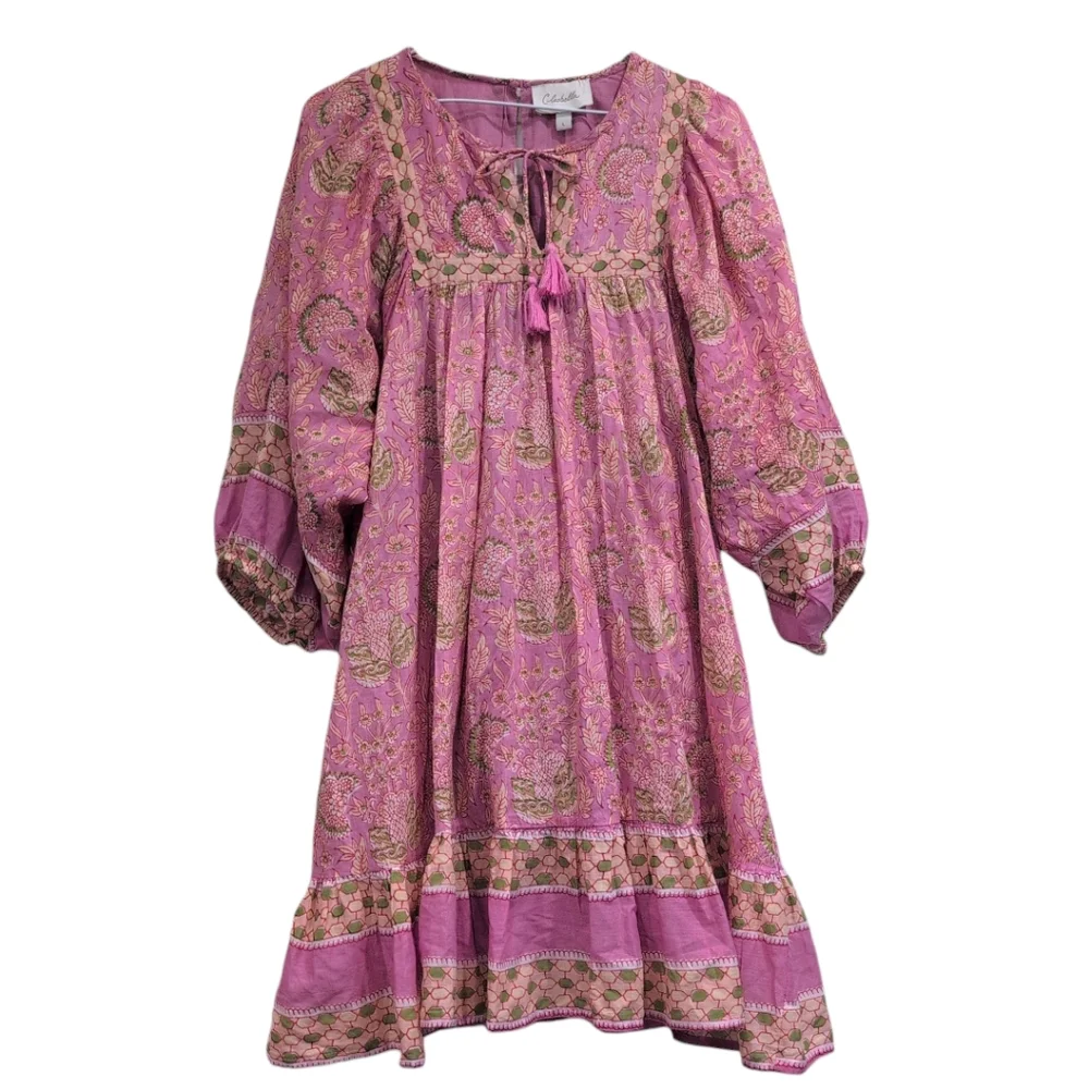 Cleobella Magdalena Mini Dress Wildflower $198 Large - Picture 5 of 10
